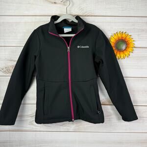 columbia girls size‎ medium full zip soft shell jacket